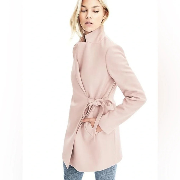 Banana Republic • Melton Wool Side Tie Coat - Picture 1 of 10
